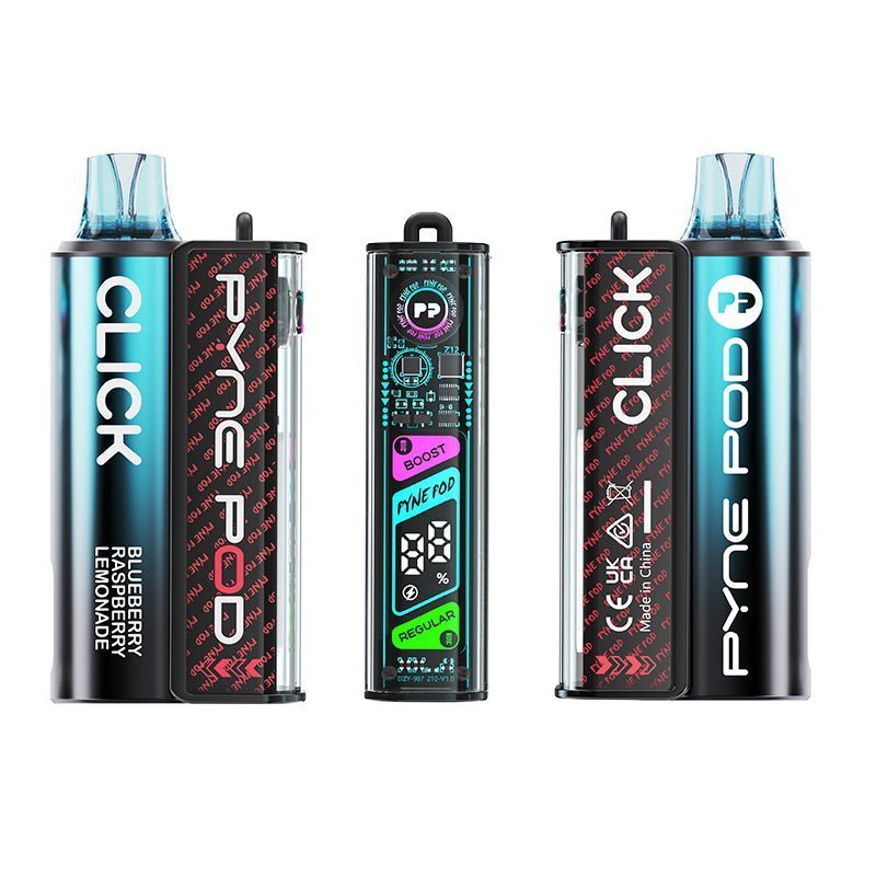 Pyne Pod Click 10000 Starter Kit - Box of 5 - Blueberry Raspberry Lemonade