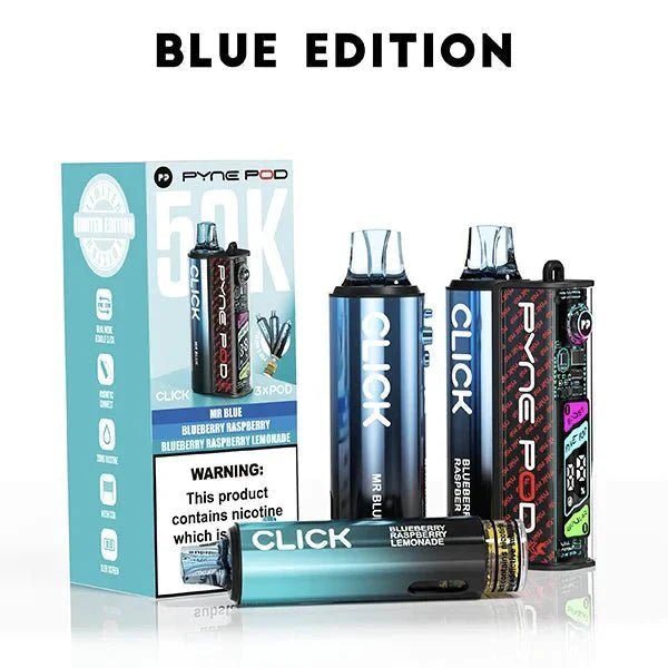 Pyne Pod Click 50k Prefilled Pod Vape Kit - Box of 5 - Blue Edition