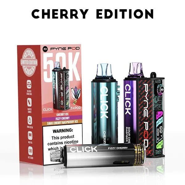 Pyne Pod Click 50k Prefilled Pod Vape Kit - Box of 5 - Cherry Edition