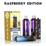 Pyne Pod Click 50k Prefilled Pod Vape Kit - Box of 5 - Raspberry Edition