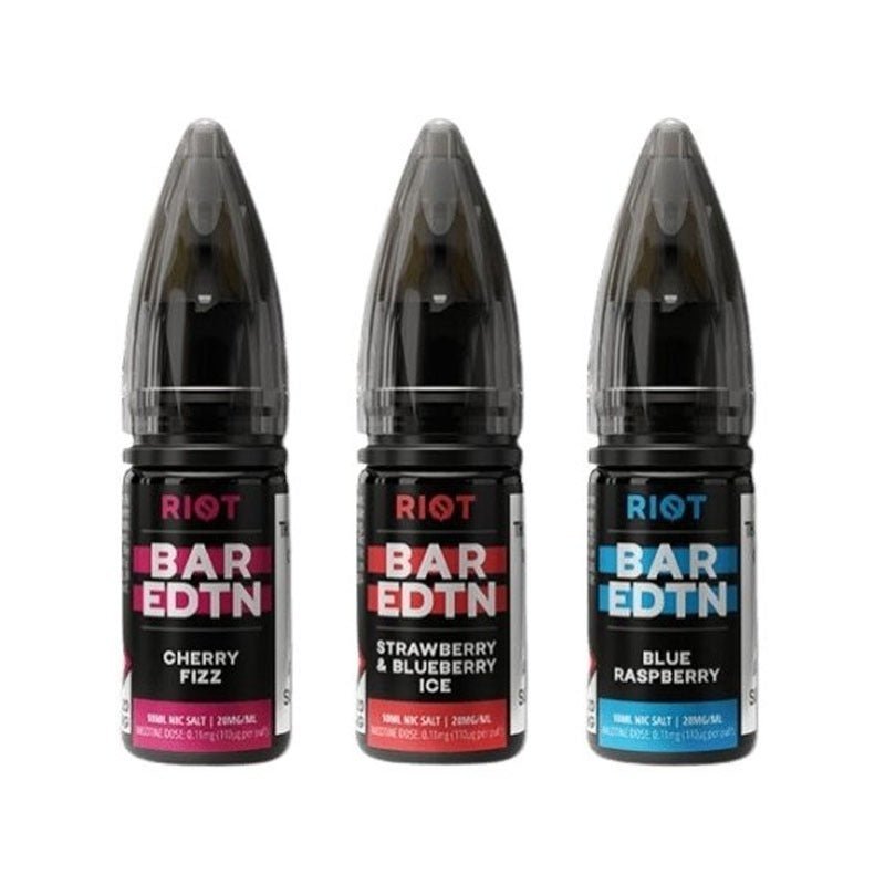 Riot Squad Bar Edition Nic Salt 10ml E - liquids - Box of 10 - Strawberry Blueberry Ice