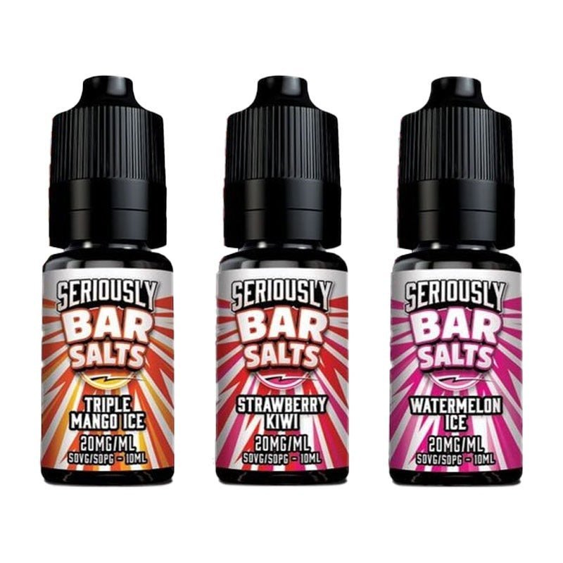 Seriously Bar Salt 10ml E - liquids Nic Salts - Box of 10 - Watermelon Ice