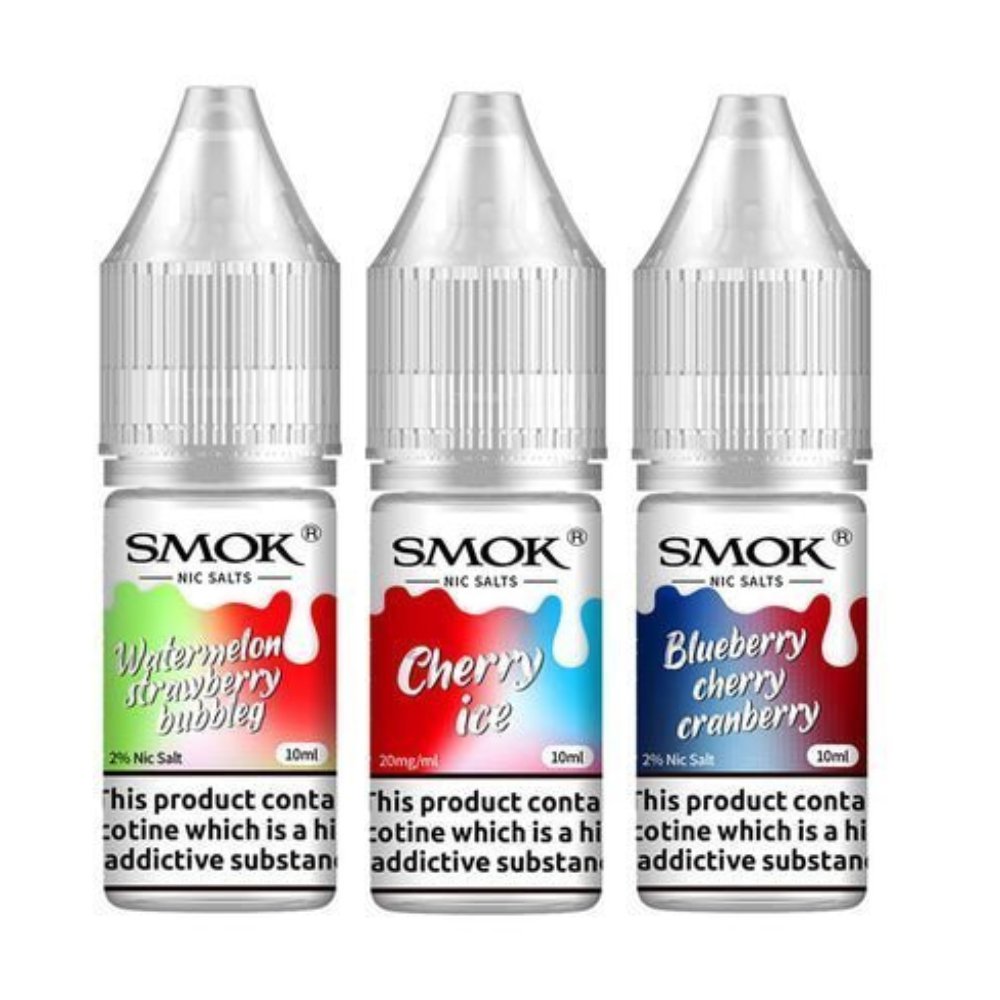Smok Nic Salts 10ml E - liquids - Box of 10 - Cherry Ice