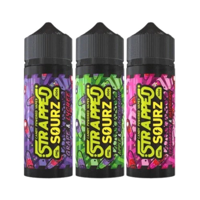 Strapped Sourz 100ML Shortfill - Strawberry & Raspberry