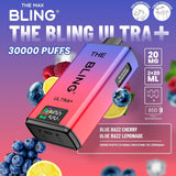 The Bling Ultra Plus 30k Prefilled Vape Pod Kit - Box of 5 - Blue Razz Cherry/Blue Razz Lemonade