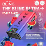 The Bling Ultra Plus 30k Prefilled Vape Pod Kit - Box of 5 - Blueberry Hubba Bubba/Watermelon Hubba Bubba