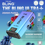 The Bling Ultra Plus 30k Prefilled Vape Pod Kit - Box of 5 - Blueberry Raspberry