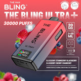 The Bling Ultra Plus 30k Prefilled Vape Pod Kit - Box of 5 - Blueberry Strawberry Blackberry/Blueberry Cherry Cranberry