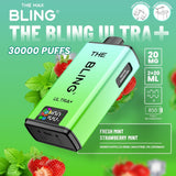 The Bling Ultra Plus 30k Prefilled Vape Pod Kit - Box of 5 - Fresh Mint/Strawberry Mint