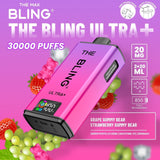The Bling Ultra Plus 30k Prefilled Vape Pod Kit - Box of 5 - Grape Gummy Bear/Strawberry Gummy Bear