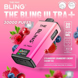 The Bling Ultra Plus 30k Prefilled Vape Pod Kit - Box of 5 - Strawberry Cranberry Cherry/Cherry Ice