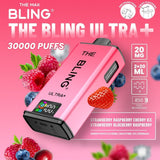 The Bling Ultra Plus 30k Prefilled Vape Pod Kit - Box of 5 - Strawberry Raspberry Cherry Ice/Strawberry Blueberry Raspberry