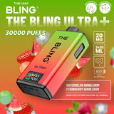 The Bling Ultra Plus 30k Prefilled Vape Pod Kit - Box of 5 - Watermelon Bubblegum/Strawberry Bubblegum