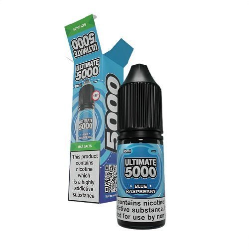 Ultimate Bar 5000 Nic Salts 10ml E - Liquid - Box Of 10 - Blue Raspberry
