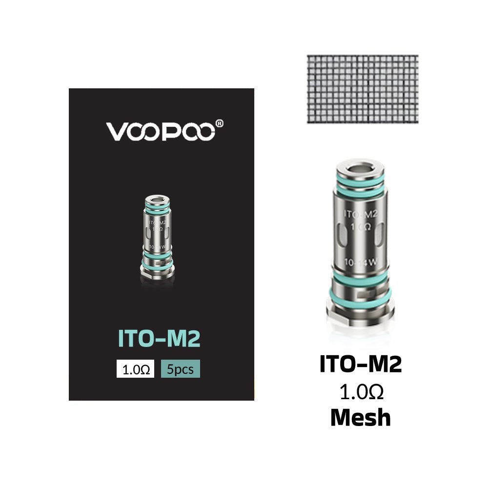 VooPoo ITO Coils - Pack of 5 - M2 - 1.0 ohm
